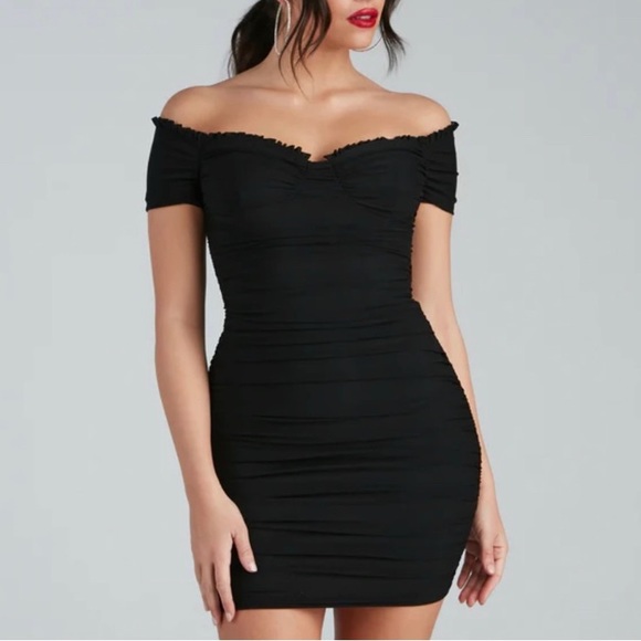 Windsor Rushed Mesh Mini Dress - Picture 9 of 11